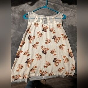 Women's Floral‎ Blouse Sz L